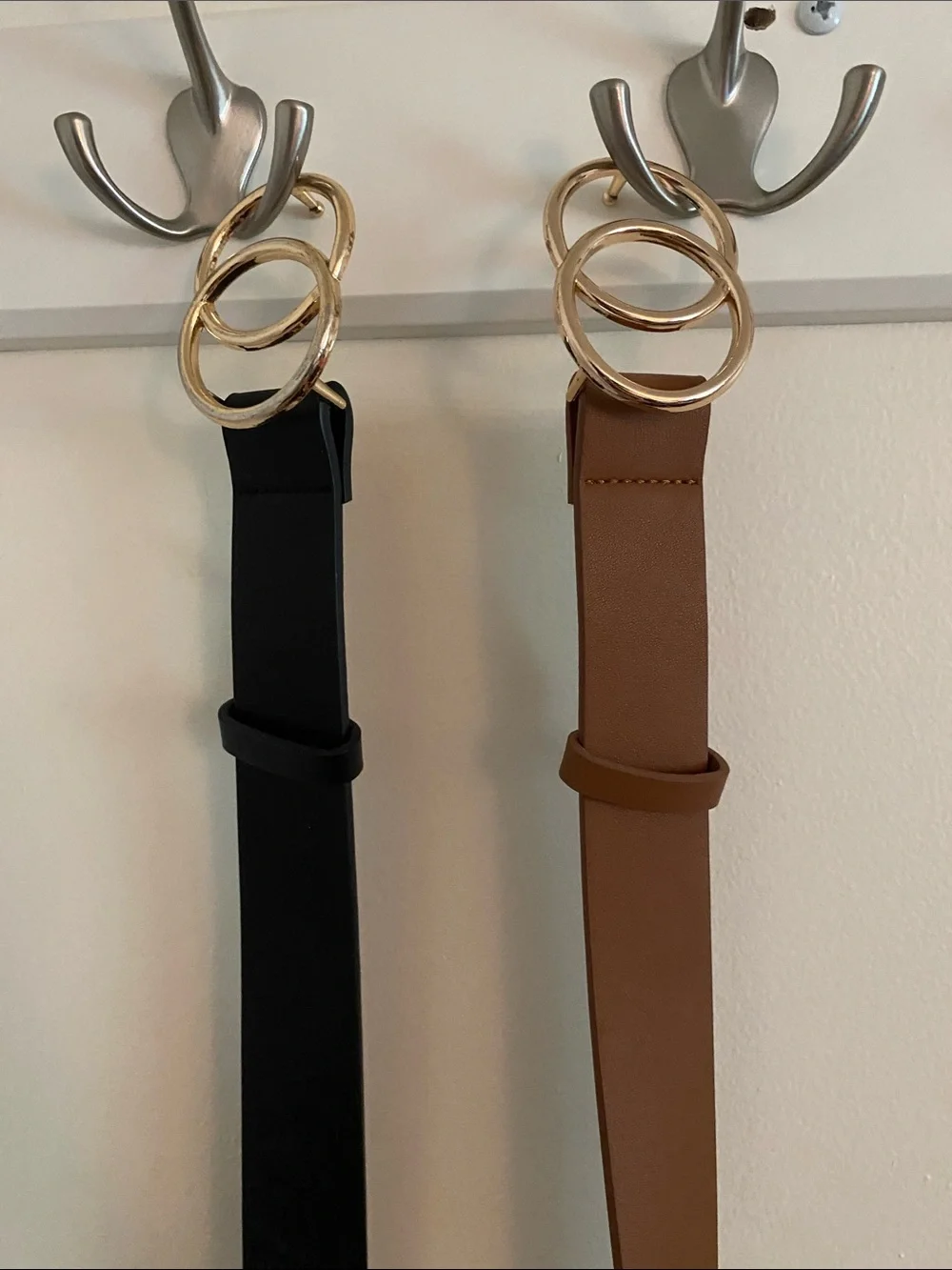 Charlotte Russe Double-Ring Belt Duo in Black and Brown